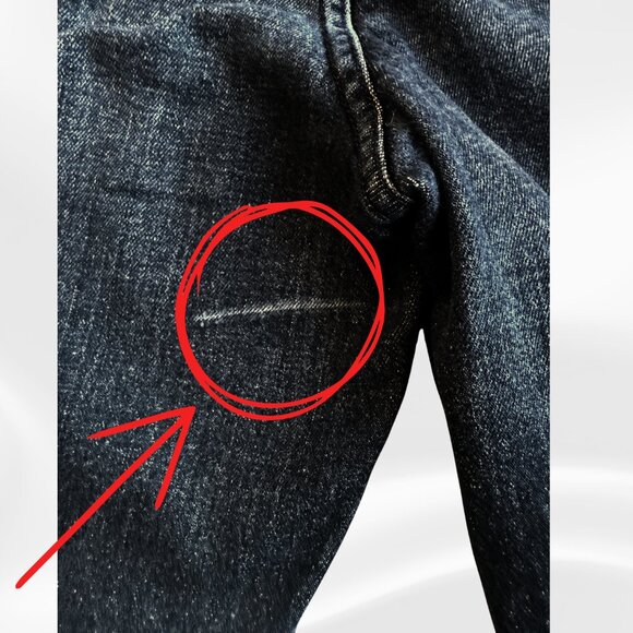 AMO AVA Crop Jeans 29 Raven Black Raw Hem Frayed High Rise Denim USA Made - Picture 16 of 17